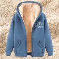 thumbnail image 1 of LOVZFMLL Jackets for Women's Fashionable Printed Fleece Hooded Sweatshirt Jacket, 1 of 4