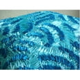 thumbnail image 2 of Pillow Sham Cover, Decorative Blue Euro Size Pillow Shams 26x26 inch (65x65 cm), Silk Euro Pillow Cases, Abstract, Wave, Ribbon Embroidery, Mediterranean Euro Sham - Aqua Ripples, 2 of 4
