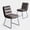 Grey, variant on Homy Casa Set of 2 Side Dining Chairs for Kitchen Dining Room, Brown Faux Leather Upholstery