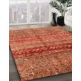 thumbnail image 2 of Ahgly Company Tapis d'Intérieur Ronds Abstraits Orange Tapis de Zone Abstraits, 4 Pieds Rond, 2 of 6