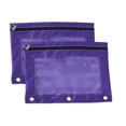 thumbnail image 2 of Dvruxg 2 Pcs Trousse à Crayons, Trousse à Crayons à Trois Trous Fermeture Éclair Simple Sac de Rangement de Documents en PVC Transparent, Trousse à Crayons Grande Capacité avec Fermeture Éclair Trousse de Reliure Transparente, 2 of 5