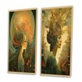thumbnail image 3 of Designart "Retro Reverie Goddess in Dreamy Colors" Fashion Woman Framed Wall Art Set Of 2 - Glam Blue Gallery Wall Frame Set For Home Decor, 3 of 6