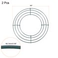 thumbnail image 2 of Unique Bargains 8' Metal Wire Wreath Frame Christmas Holiday Form Hanger, Green 2 Pack, 2 of 5