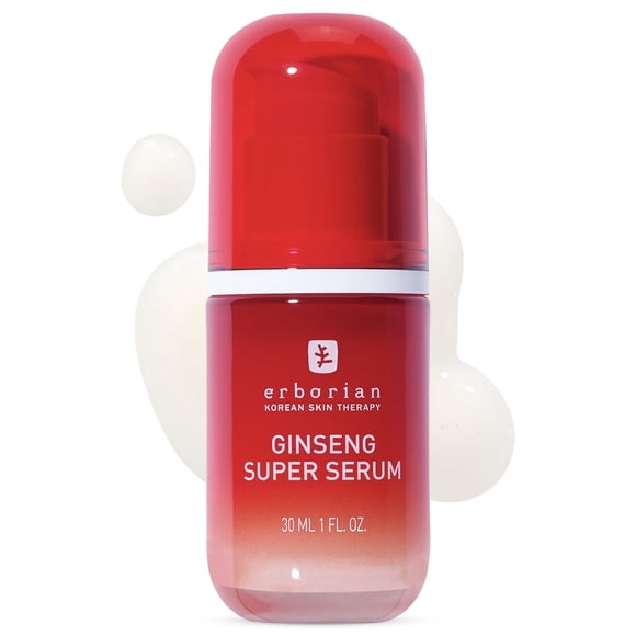 Erborian Ginseng Face Super Serum, 30 ml - Hydrating & Brightening Facial Serum for Women & Men - Fine Lines, Wrinkles & Uneven Skin Tone - Hyaluronic Acid Serum for Fir