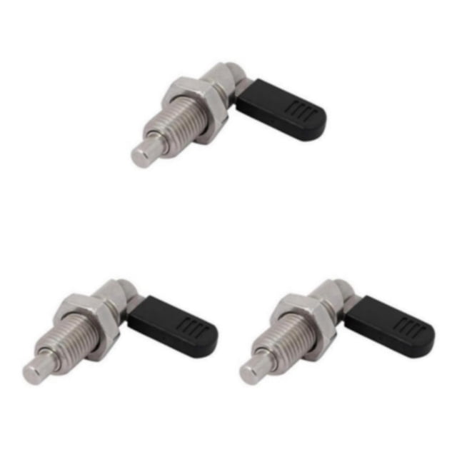 Transemion Plongeurs d'Indexage en Acier Inoxydable L Verrous de Verrouillage Filetage Fin Argent M20-8 3Ensemble