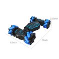thumbnail image 3 of SIYTUAU Voiture Télécommandée pour Enfants Rechargeable hors Route Escalade Quatre Roues Double Face Cascade Dérive Course Voiture Bleue Plastique Voiture Rc Jouet Voiture Télécommandée Bleu, 3 of 9