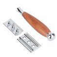 thumbnail image 4 of Manual Shaver, Wood Handle ,  Shaving  Double Blade Men's Classic For Men Home, 4 of 8