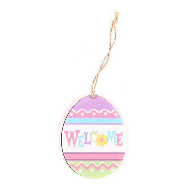 Agiferg Easter Doorplate Pendant Decoration Easter Wooden Listing Party Listing