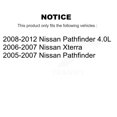 thumbnail image 2 of CMX Front Rear Ceramic Brake Pads Kit for Car Nissan Pathfinder Xterra KCX-100284, 2 of 9