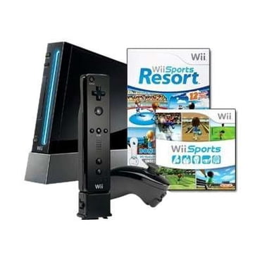 Nintendo Wii - Limited Edition Sports Resort Pak - game console - black - Wii Sports, Wii Sports Resort - with Wii MotionPlus