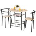 thumbnail image 1 of Costway 3 PCS Dining Set Table and 2 Chairs Home Kitchen Breakfast Bistro Pub Furniture, 1 of 10