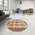 thumbnail image 3 of Ahgly Company Tapis d'Intérieur Carré Abstrait Rouge Brique, 4 Pieds Carré, 3 of 6