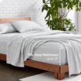 thumbnail image 4 of Bare Home Premium 1800 Collection Ensemble de Draps 4 Pcs, Grand Lit, Gris Chiné Étain, 4 of 8