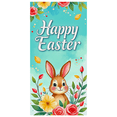 thumbnail image 2 of Floral Themed Happy Easter Banner with Bunny Element Party Decoration Background Backdrop for Easter Celebrations Party Decorations Photography Props Easter Events, 2 of 4