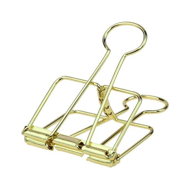 ziyahi 20 Pieces Metal Paper Clip Electroplated Solid Color Replacement Home School Examination Papers Clips Accessories Gold 19mm
