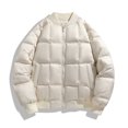 thumbnail image 1 of Lovzfmll Men's Quilted Jacket Stand Collar Zip Up Lightweight Puffer White, S, 1 of 7