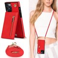 thumbnail image 2 of Wallet Case for iphone PU Zipper Wallet Smartphone Case with Card Holder & Shoulder Strap, 2 of 5