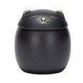 thumbnail image 1 of kurtrusly Large Capacity Ceramic Canisters Cute For Wide Application Ceramics Cat Form Ceramic Tea Jars Cat Shape Storage Jars black 150ml 1Set, 1 of 6