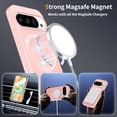 thumbnail image 4 of Asuwish Phone Case for Google Pixel 9/10/9 Pro/10 Pro 5G Tempered Glass Screen Protector Magnetic Bracket stand Translucent Shockproof Protective Cell Cover Pixel9 Pixel10 9Pro 10Pro Women Men Pink, 4 of 7