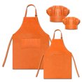 thumbnail image 1 of TOPTIE Cotton Canvas Kid & Parent Cooking Aprons and Chef Hat Set, 1 of 7