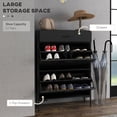 thumbnail image 4 of HOMCOM Armoire de Rangement pour Chaussures Organisateur de Chaussures Moderne avec Portes Rabattables, 4 of 10