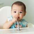thumbnail image 3 of Tiny Twinkle - Silicone Toothbrush 2 Pack - Olive+Grey, 3 of 3