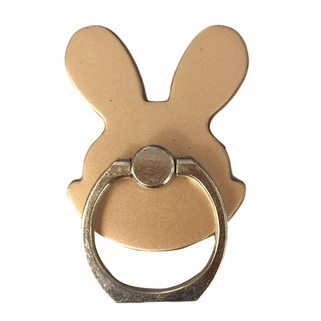 braveheart Cute Rabbit Aluminum Alloy Phone Stand Tablets Hand Grip Kickstand Mount Holder gold 1Set