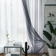 thumbnail image 3 of MAWCLOS Window Curtain 2 Panels Curtains Clear Long Sheer Voile Rod Pocket Solid White Treatments Basic Many Sizes Gray 2PC-W: 20" x H: 98", 3 of 5