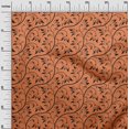 thumbnail image 2 of oneOone Cotton Poplin Orange Fabric Asian Floral Block Sewing Craft Projects Fabric Prints By Yard 56 Inch Wide, 2 of 3