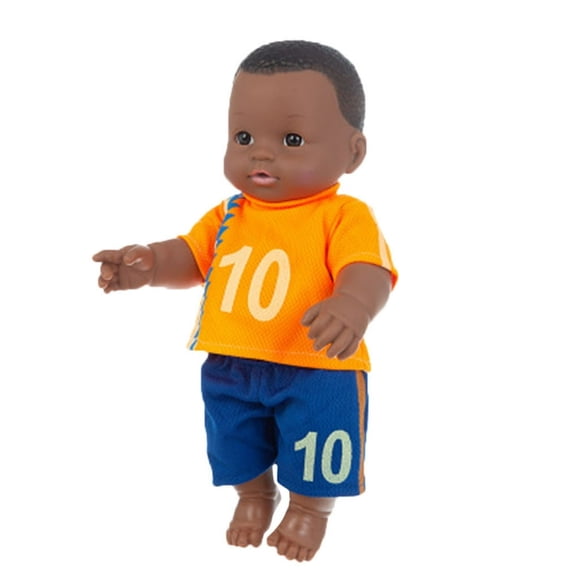 Jouet Bébé Noir Africain Noir Mignon Chauve Noir 30 cm Jouet Bébé en Vinyle