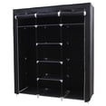 thumbnail image 2 of SONGMICS Garde-Robe Portative, Armoire en Tissu Non Tissé, Organisateur de Rangement, Noir, Adulte, 2 of 7