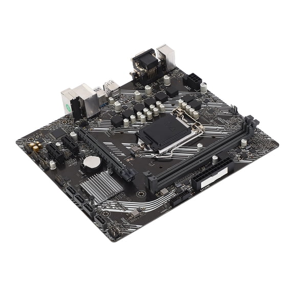M ATX Gaming Motherboard, Long Lifespan Support LGA 1200 DDR4 X 2 PCI E 3.0 Desktop PC Motherboard for 14nm CPU
