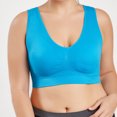 thumbnail image 2 of Women Pure Color Plus Size Ultra-thin Large Bra Sports Bra Full Bra Cup Tops, 2 of 9