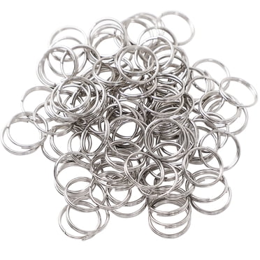Unique Bargains 100 Pcs Anneau de Clé Fendu de 12 mm de Diamètre Chaîne Anneau de Clé Boucle de Porte-Clés