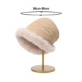 thumbnail image 2 of CSChome Plush Bucket Hat Women Winter Fisherman Hat - Faux Fur Decor Color Matching Windproof, 2 of 7