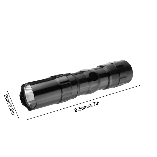 Agiferg Mini LED Flashlight 3W Bright LED Battery-Powered Handheld Pocket Compact Torch Waterproof Flashlight Metal Key Chain Flash Light For Reading Camping Hiking Out