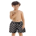 thumbnail image 3 of Men/Boys Polka Dot/ Plant Print Swimming Trunks with Drawstring, 3 of 5