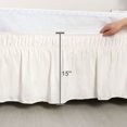 thumbnail image 3 of PiccoCasa Polyester Bed Skirt Elastic Wrap Around Dust Ruffle 15" Drop, 3 of 9