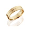 thumbnail image 2 of Mens 14k Gold Flat 6mm Brushed Comfort Fit Wedding Band, 2 of 3