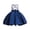 Blue, variant on Birthday Dresses for Girls Toddler Girls Solid Color Pearl Embroidery Bowknot Birthday Party Flowers Gown Kids Dresses