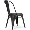 thumbnail image 3 of Pemberly Row Modern Metal Dining Side Chair in Black (Set of 2), 3 of 6