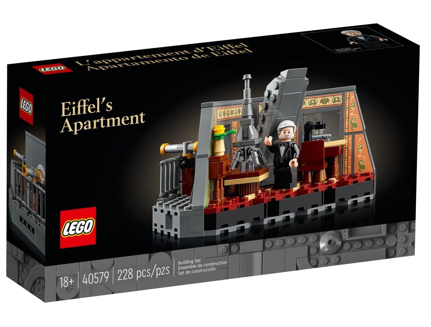 LEGO Eiffelâs Apartment - 228 Piece Building Kit [LEGO, #40579, Ages 18+]