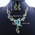 thumbnail image 2 of Ensemble de Boucles d'Oreilles Collier Papillon Mode Mariage Collier Boucles d'Oreilles en Strass, 2 of 10