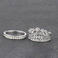 thumbnail image 3 of EGNMCR Bagues Mode Dames Tempérament Couronne en Strass Bijou Bague, 3 of 8