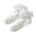 thumbnail image 2 of RXIRUCGD Boy's And Girl's Baby Solid Color Lace Socks( White, Size:8 Years ), 2 of 3