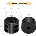 thumbnail image 4 of ORUYROP Winch Cable Hook Stopper, Silicone Rubber Stopper Protects Synthetic Winch Rope, Towing Hook, Cable Line for ATV UTV, Black, 4 of 6