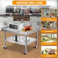 thumbnail image 2 of Ourlova Table Support de Gril en Acier Inoxydable 36*28 Pouces, pour Cuisine de Restaurant Commercial à Domicile avec Roue, 2 of 6