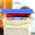 thumbnail image 4 of Hefty Bac de Rangement en Plastique Empilable Hi-Rise de 72 Qt avec Couvercle, Lot de 6, Bleu Baja, 4 of 7