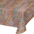 thumbnail image 1 of Nappe en plastique à paillettes prismatiques or, 1 of 2