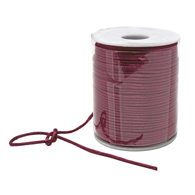 LEEYNEER - 2mm x 100 yards Satin Rattail Cord Shamballa Nylon Macrame Kumihimo string